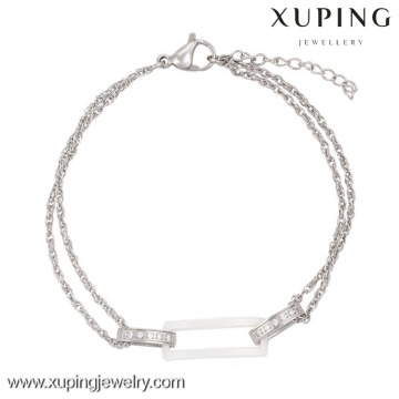 74068-xuping meninas da moda pulseiras extravagantes, diferentes tipos de atacado pulseiras escravo